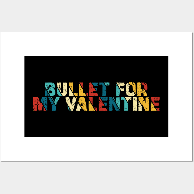 Retro Color - Bullet For My Valentine Wall Art by Arestration